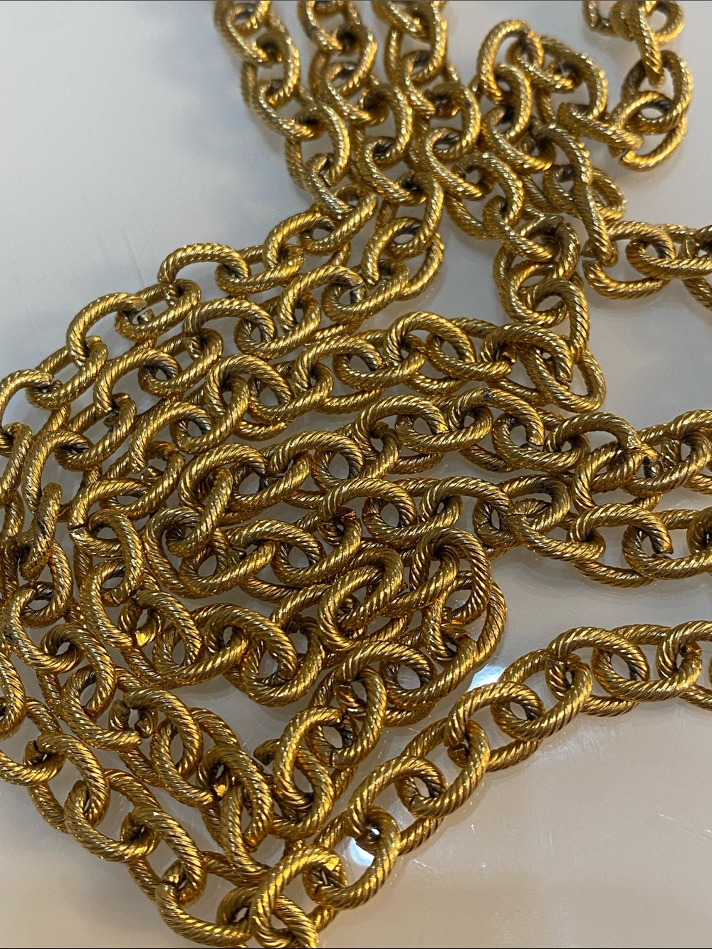 TRIFARI vintage gold tone thick chain